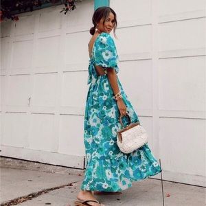 Antik Batik Lorette Long Dress in Blue, Size S